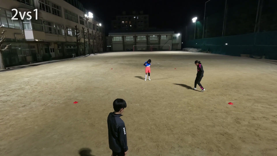 【スクールトレーニング】2.24　・ロングキック ・ブロッキング ・2対1 ・1対1守備